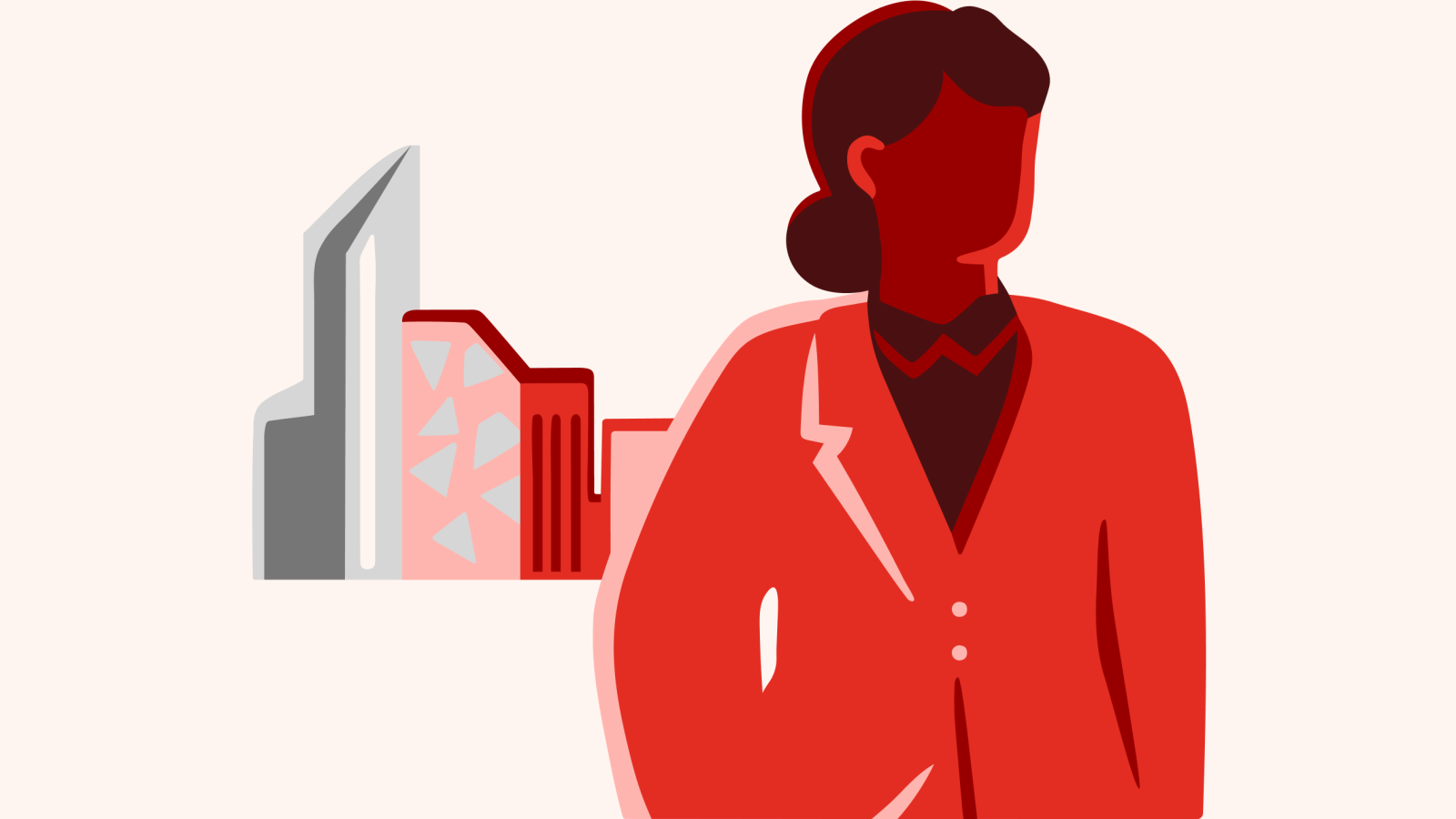 Illustrasjon av en rådgiver foran barcode